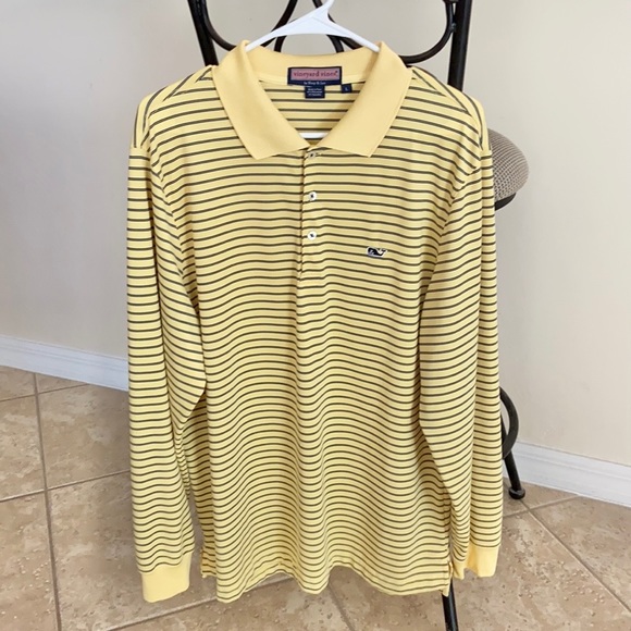 Vineyard Vines Striped Long Sleeve Polo Shirt - Picture 2 of 14